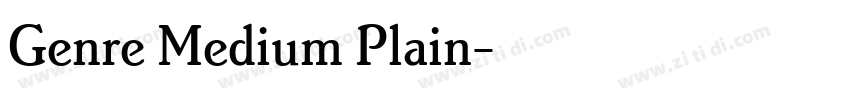 Genre Medium Plain字体转换